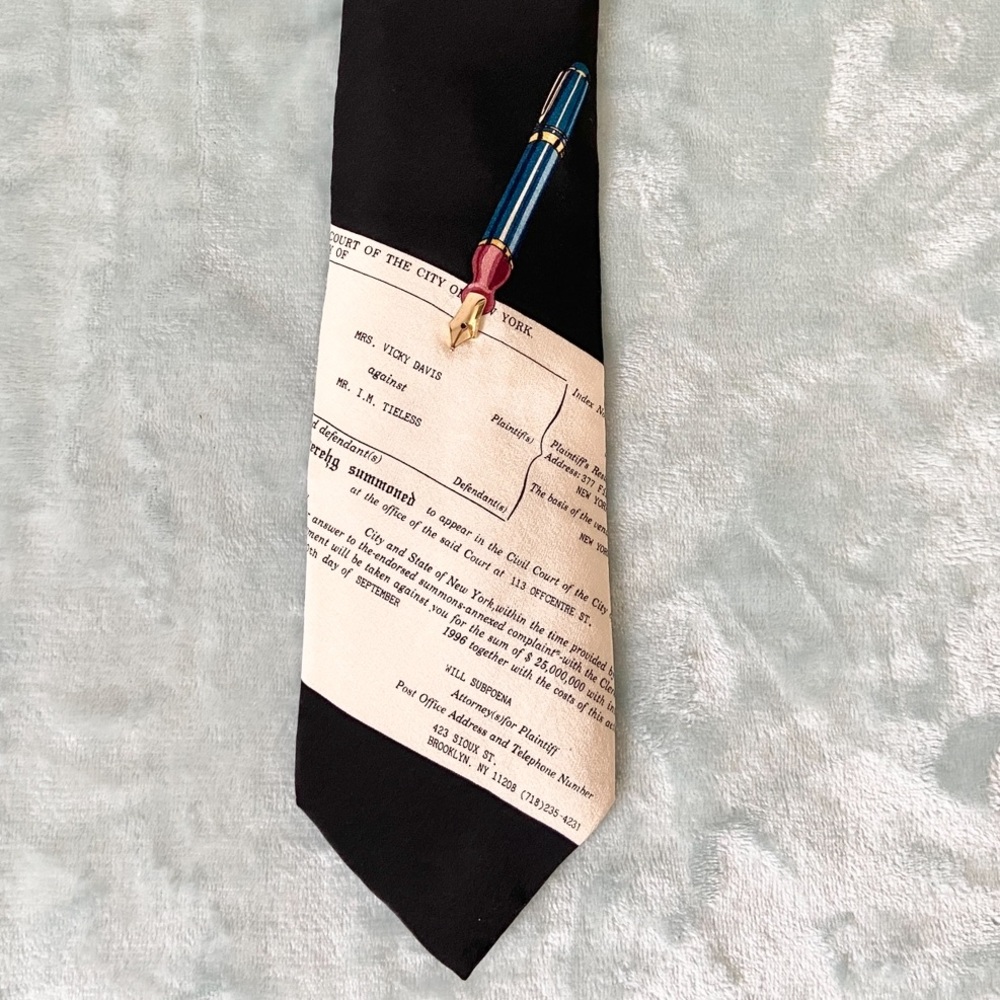 Vicky Davis Where’s My Lawyer Silk Tie